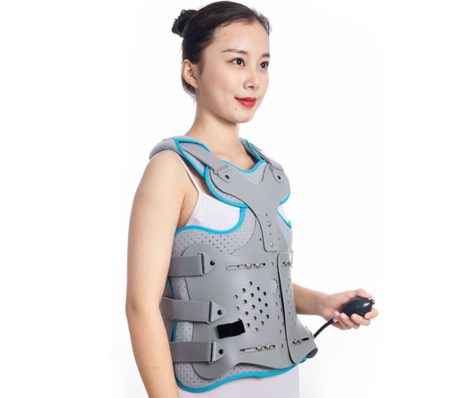 Inflatable Full Back Straightening TLSO Kyphosis / Scoliosis Medical Brace Adjustable Thoracolumbar Fixation Brace