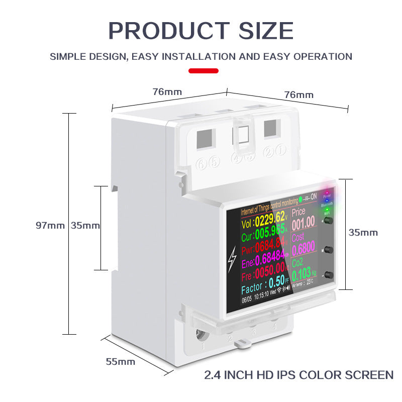 Smart Meter Voltage Power Electricity Power Monitor