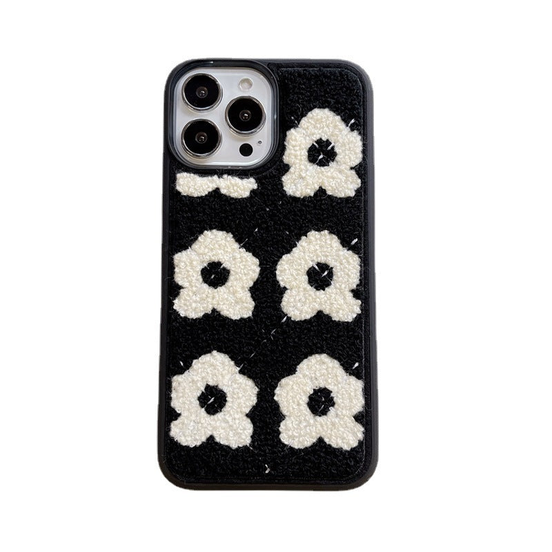 Plush Flower Soft Shell Mobile Phone Protective Case