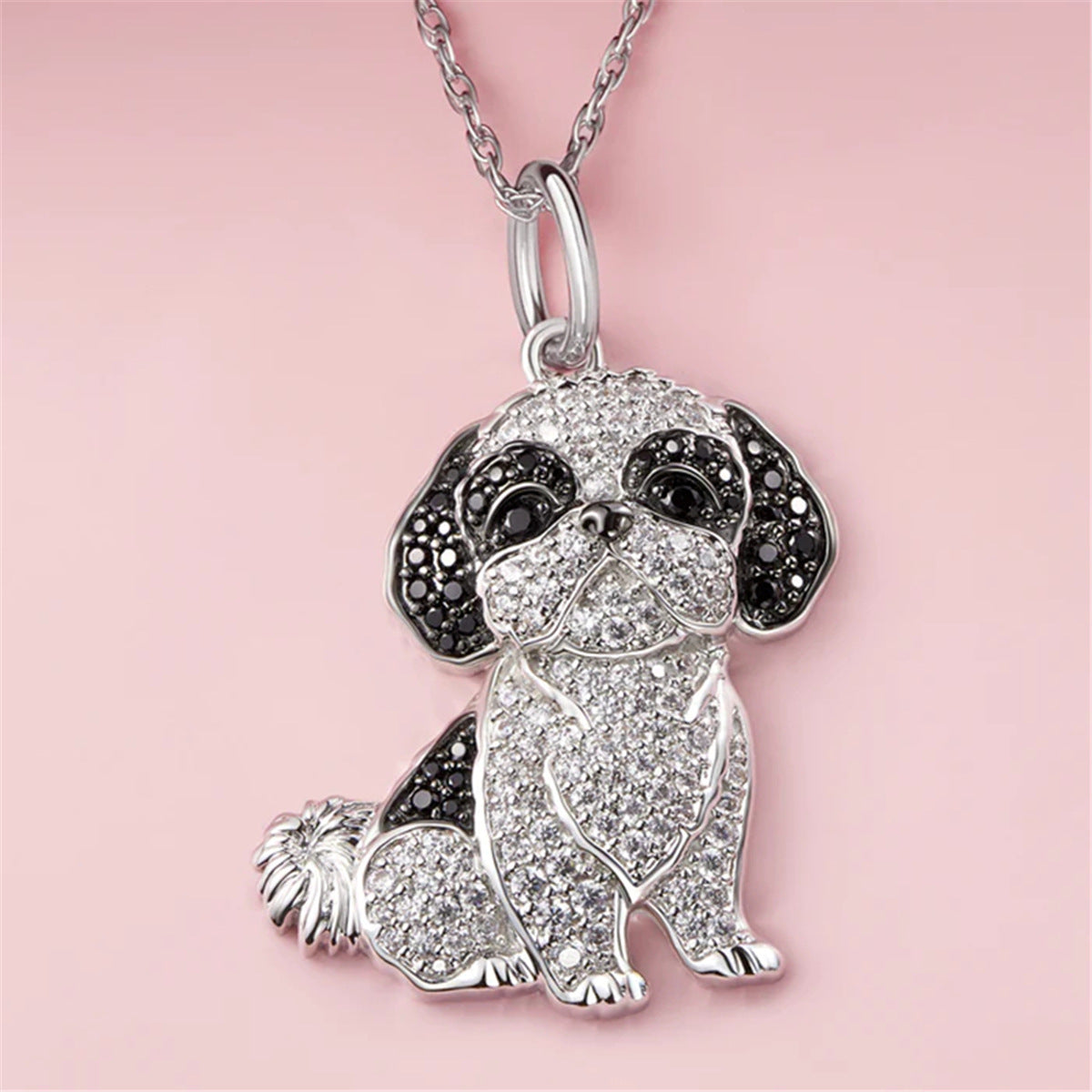 Shih Tzu Pendant Zinc Alloy Die Casting Puppy Necklace