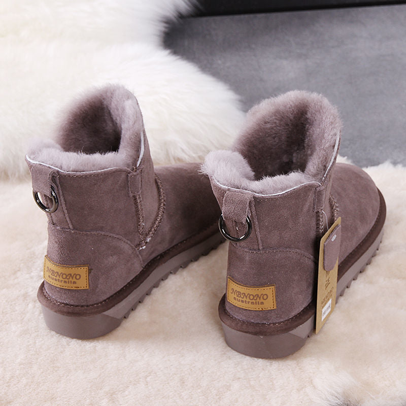 Plush Thickened Warmth And Non-slip Fur Cotton Shoes