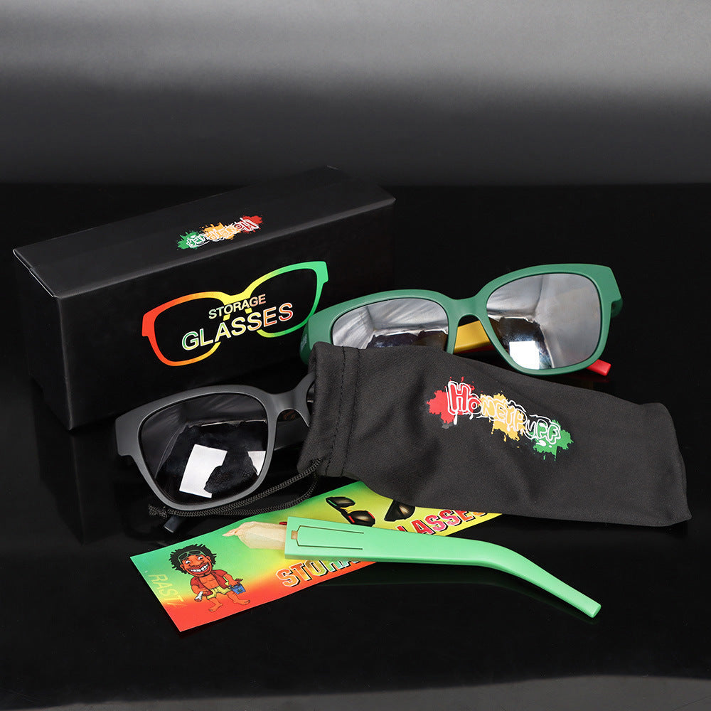 Sunglasses Hidden Sunglasses With Built In Storage Secret Compartment Smoking Gigarrette