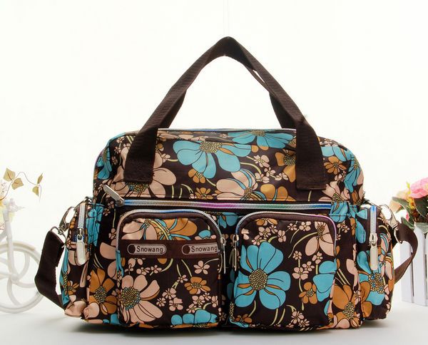 Women's  Flower Cloth Waterproof Portable Shoulder Messenger Bag