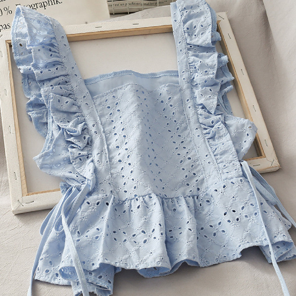 Fashion Hollowed Out Lace Blouse