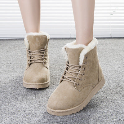 Winter Snow Boots Lace Up Shoes Women Plush Suede Ankle UG lovers