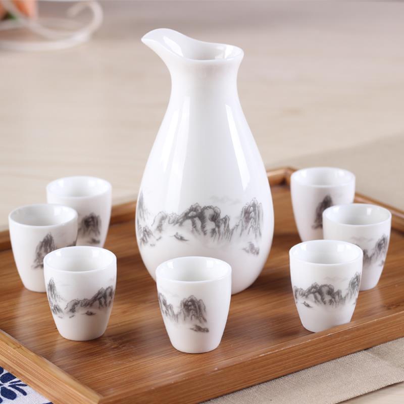 Sake Drinkware Set Beautiful  酒 日本酒 Nihonshu Sake drinking set 8 pieces