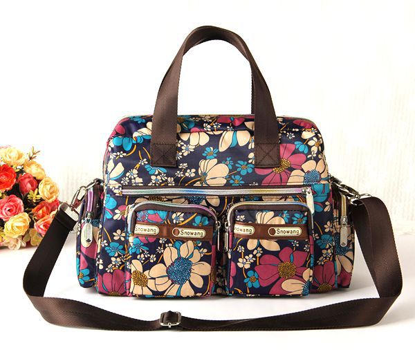 Women's  Flower Cloth Waterproof Portable Shoulder Messenger Bag