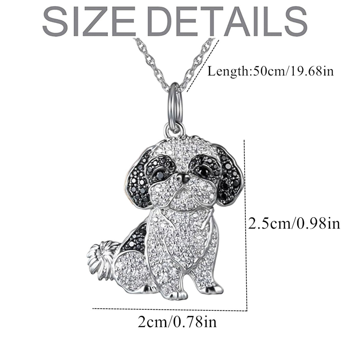 Shih Tzu Pendant Zinc Alloy Die Casting Puppy Necklace