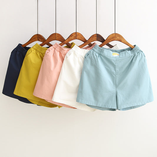 Candy color casual shorts