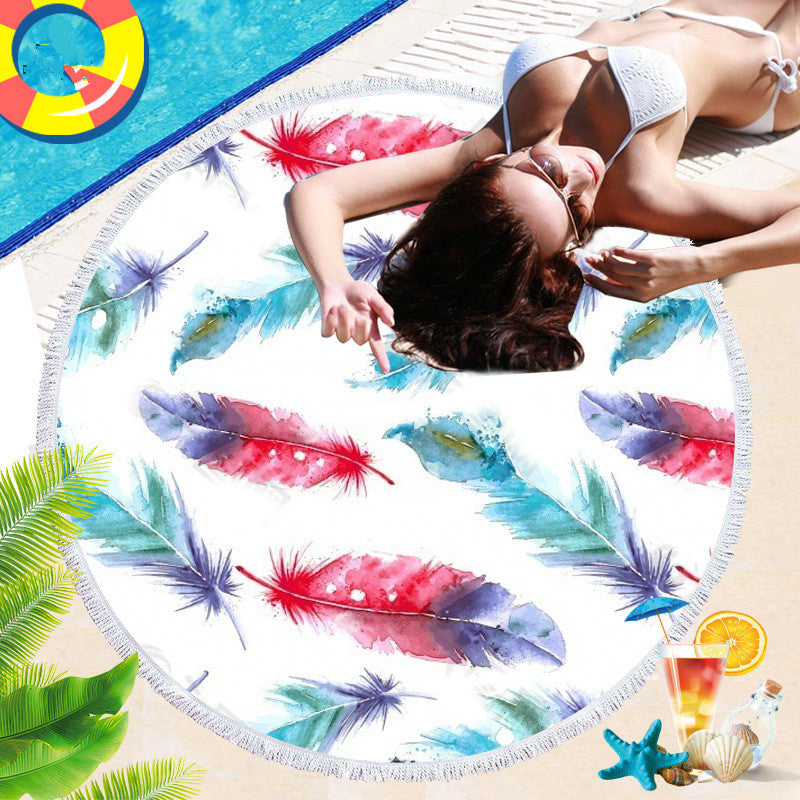 Fringed beach towel