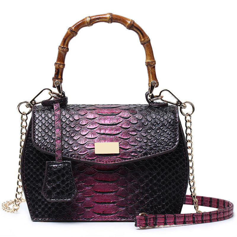 Snake print handbag