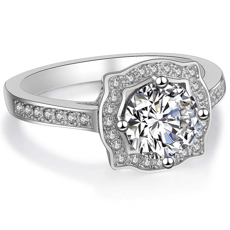 1.25 carat diamond ring in platinum