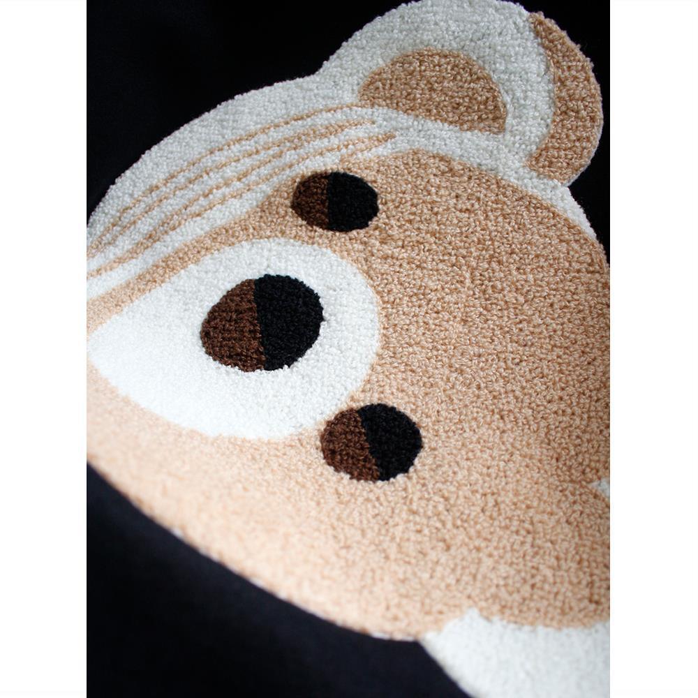 Bear head embroidery top ins fashion women's clothing