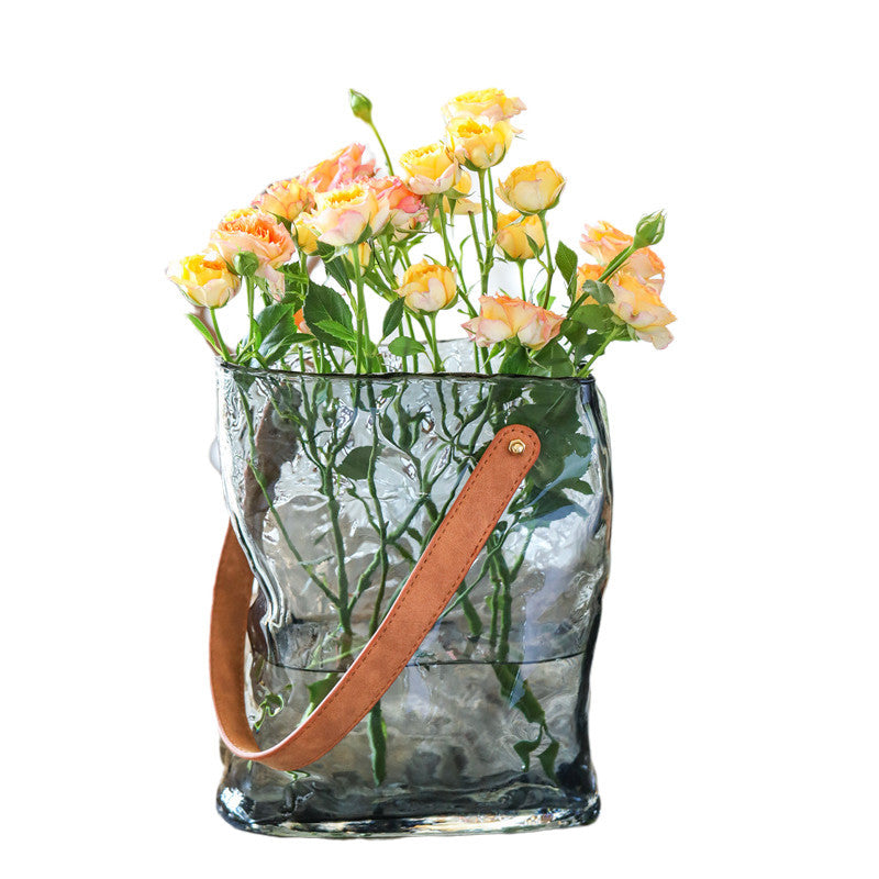 Light Luxury Handbag Glass Vase Aquaculture Decoration