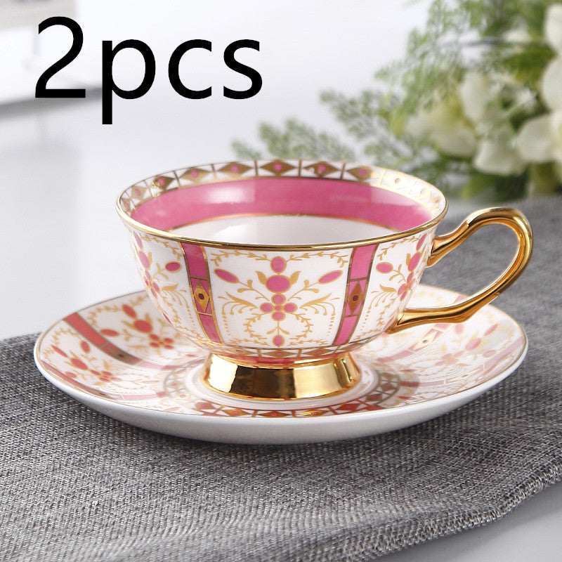 European Small Luxury Coffee Cup Set Bone China Tea Set Ceramic English Phnom Penh Black Tea Cup Flower Tea Cup Blue