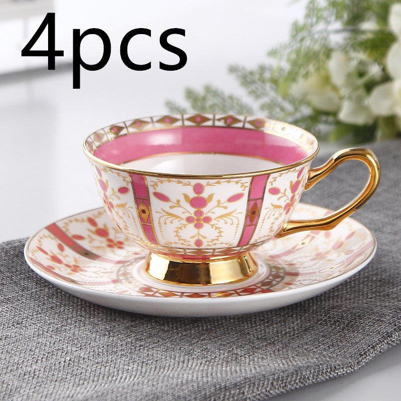 European Small Luxury Coffee Cup Set Bone China Tea Set Ceramic English Phnom Penh Black Tea Cup Flower Tea Cup Blue