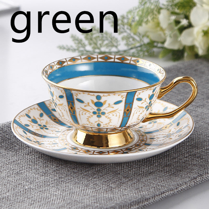 European Small Luxury Coffee Cup Set Bone China Tea Set Ceramic English Phnom Penh Black Tea Cup Flower Tea Cup Blue