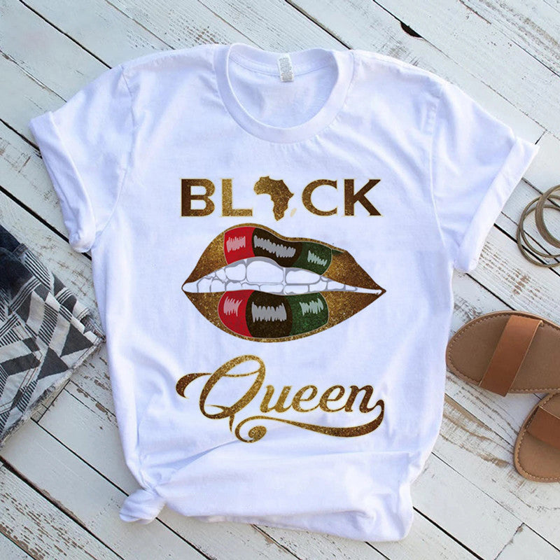 Cool Melanin Black Girl Print Female Shirt Black Girl Print Female Shirt