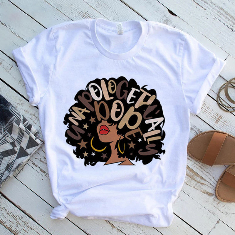 Cool Melanin Black Girl Print Female Shirt Black Girl Print Female Shirt