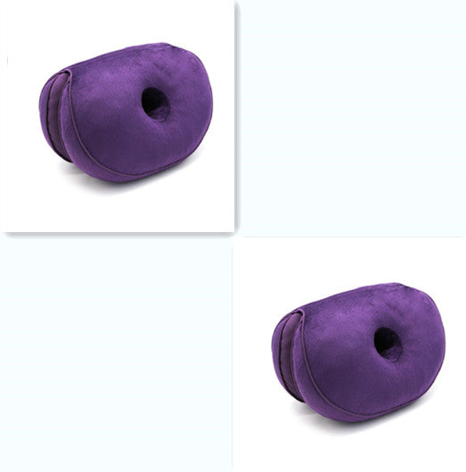 Dual Plush Comfort Cushion Lift Hips Up Seat Cushion Pillow Butt Mat Pain Relief