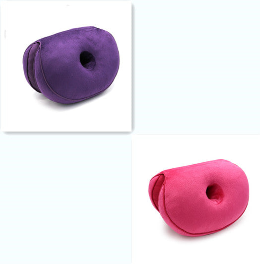 Dual Plush Comfort Cushion Lift Hips Up Seat Cushion Pillow Butt Mat Pain Relief