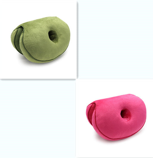 Dual Plush Comfort Cushion Lift Hips Up Seat Cushion Pillow Butt Mat Pain Relief