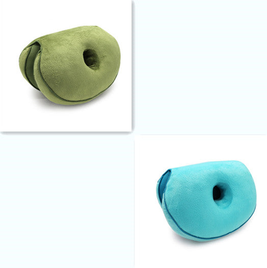 Dual Plush Comfort Cushion Lift Hips Up Seat Cushion Pillow Butt Mat Pain Relief