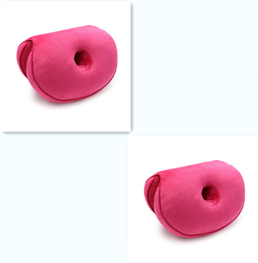 Dual Plush Comfort Cushion Lift Hips Up Seat Cushion Pillow Butt Mat Pain Relief