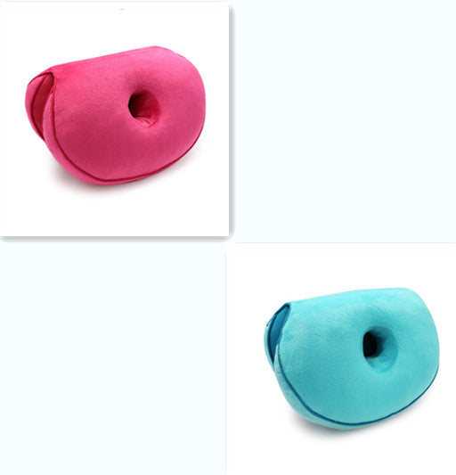 Dual Plush Comfort Cushion Lift Hips Up Seat Cushion Pillow Butt Mat Pain Relief