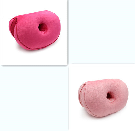 Dual Plush Comfort Cushion Lift Hips Up Seat Cushion Pillow Butt Mat Pain Relief