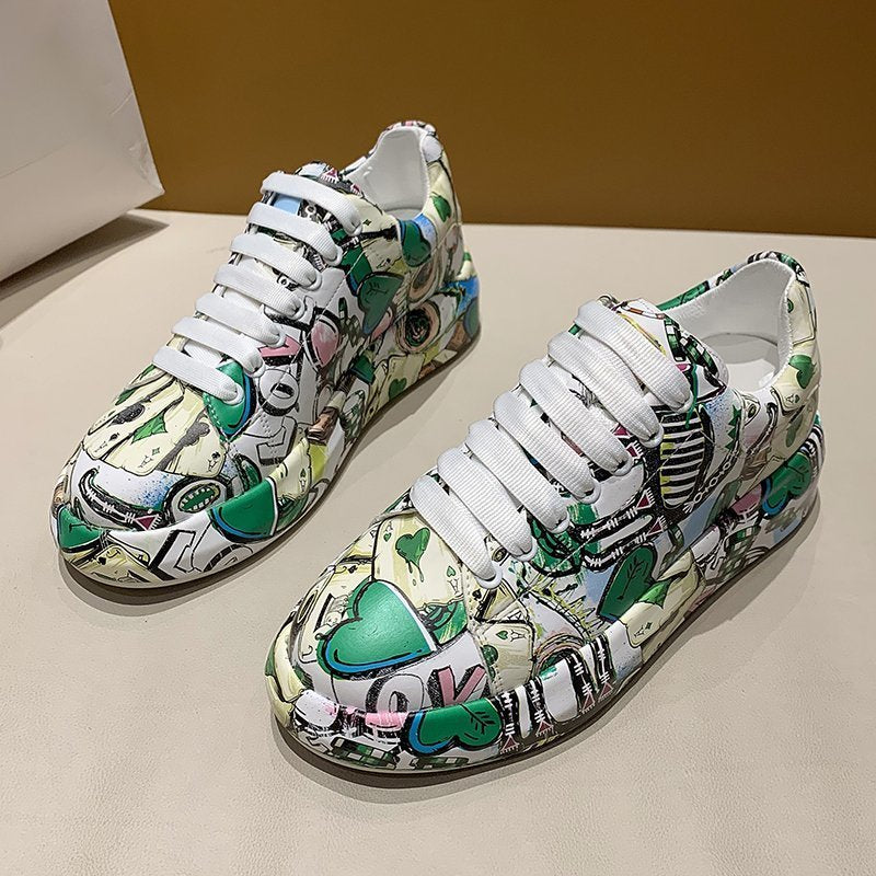 Fashion Graffiti Casual Sports Daddy Shoes