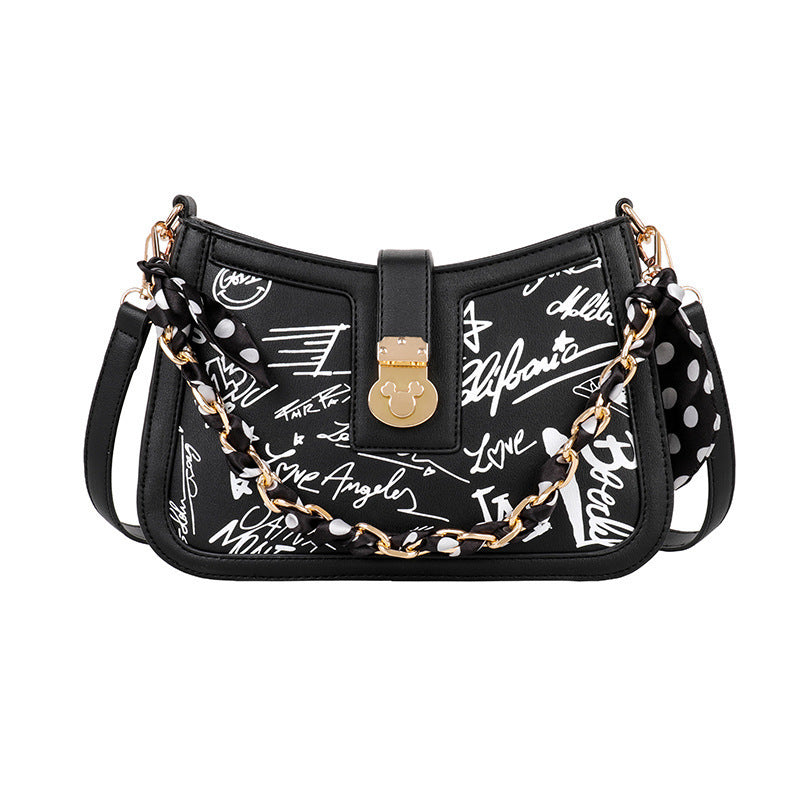 Graffiti Chain Shoulder Bag