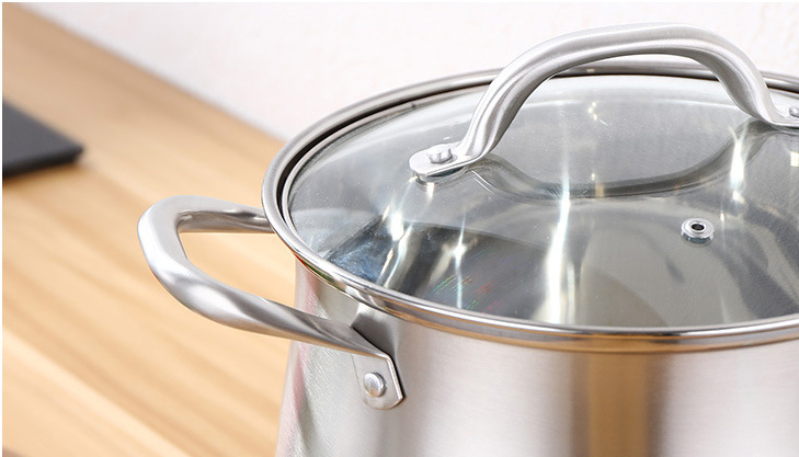 304 Stainless Steel food grade Soup Pot, Extra-high with Double Bottom and Thick Stew Pot Cookware Kitchen Pots Hot Pot 2.5-9L