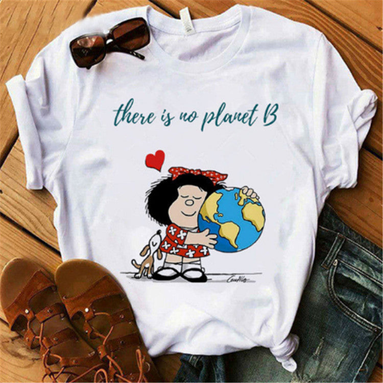 Mafald cartoon Short Sleeve Women