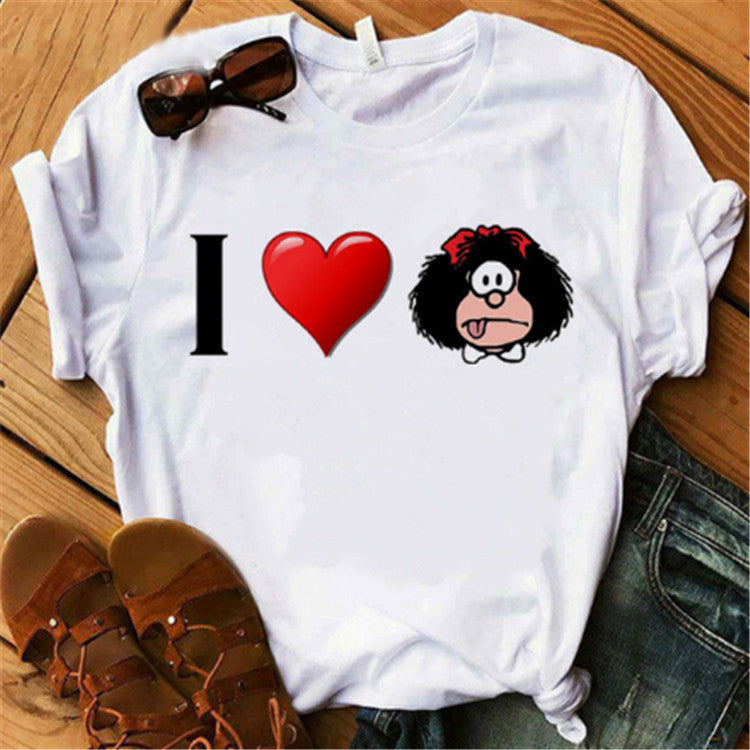 Mafald cartoon Short Sleeve Women