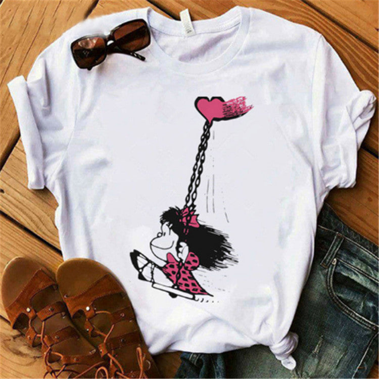 Mafald cartoon Short Sleeve Women