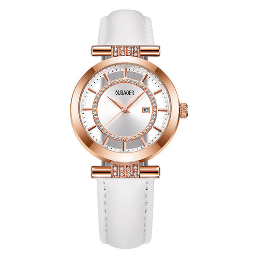 Voguish Rhinestone Accent Fashion Charm Quartz Watches