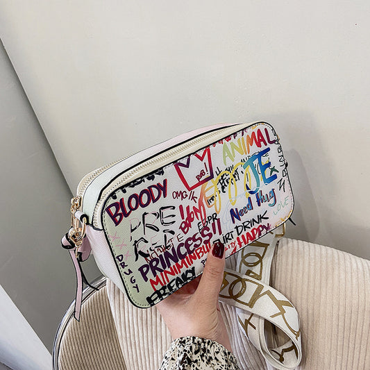 Graffiti Printed Small Bag Women