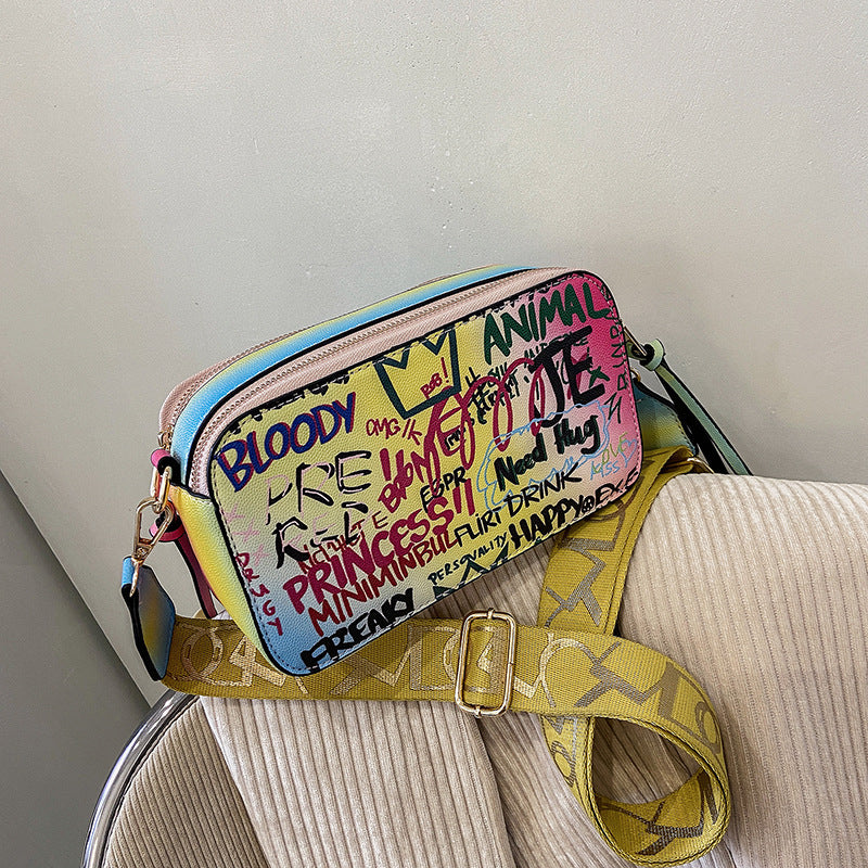 Graffiti Printed Small Bag Women