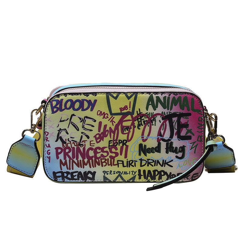 Graffiti Printed Small Bag Women