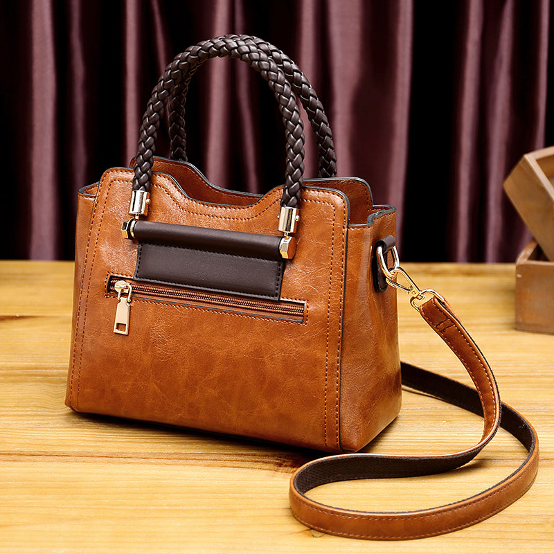 Pure Leather Bag Women'S New Fashion Versatile Kelly Bag Soft Leather One Shoulder Straddle Portable Bag