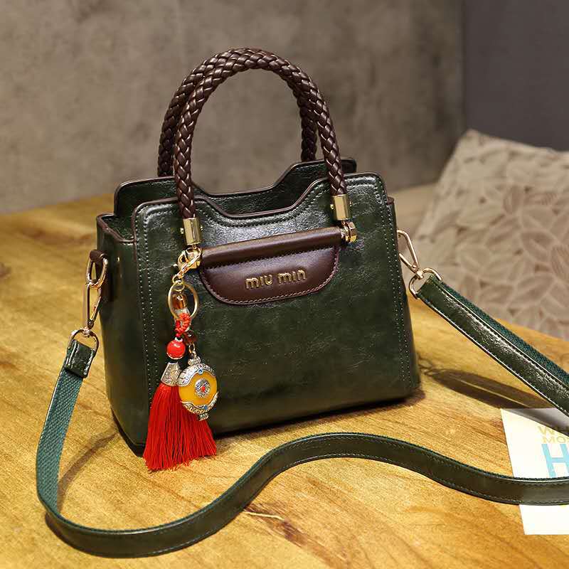 Pure Leather Bag Women'S New Fashion Versatile Kelly Bag Soft Leather One Shoulder Straddle Portable Bag