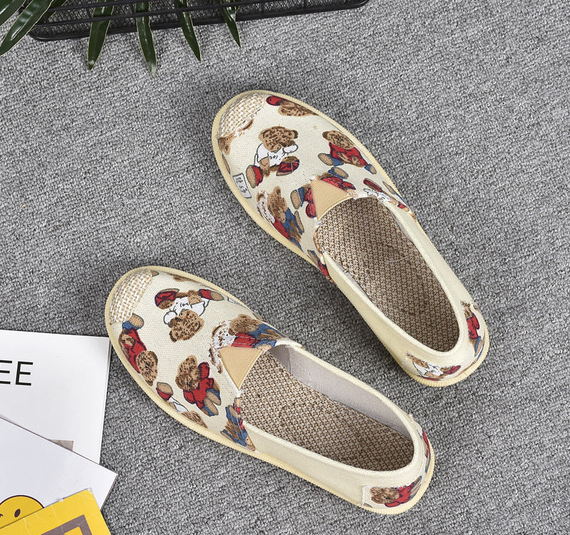 Lazy Flat Shoe breathable printed