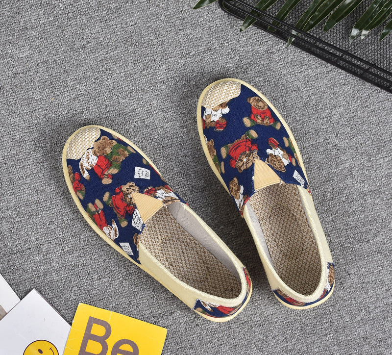 Lazy Flat Shoe breathable printed