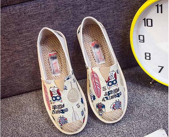 Lazy Flat Shoe breathable printed