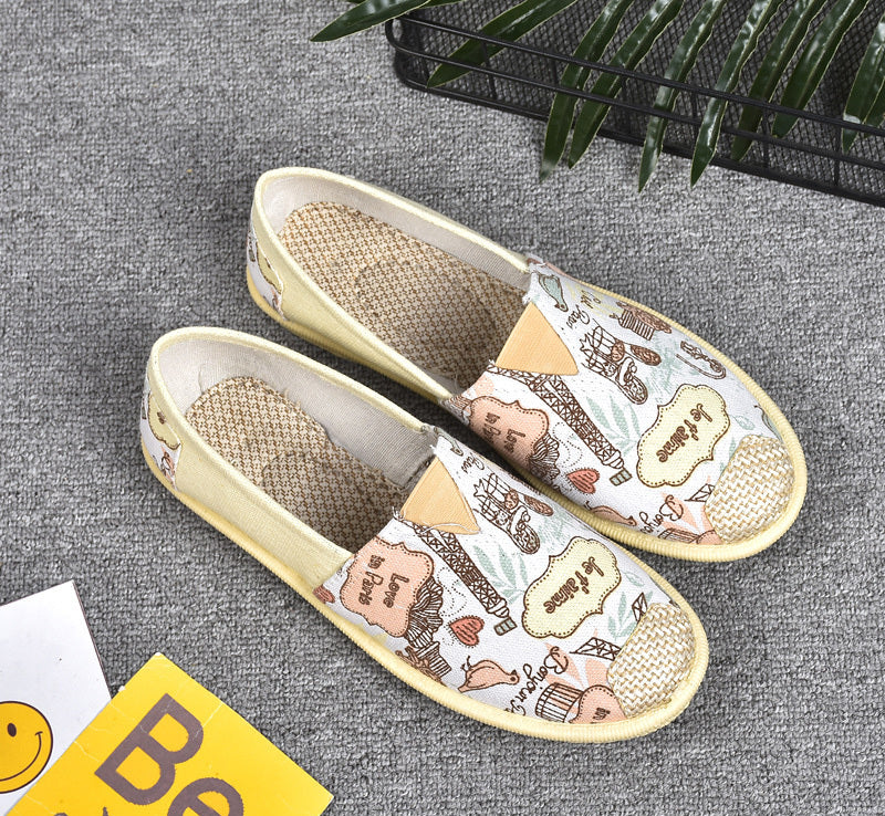 Lazy Flat Shoe breathable printed