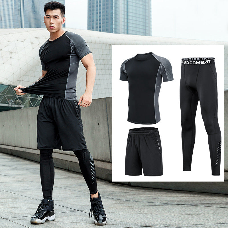 Men'S Fitness Clothing Running Sports Quick-Drying Clothing Training Clothing