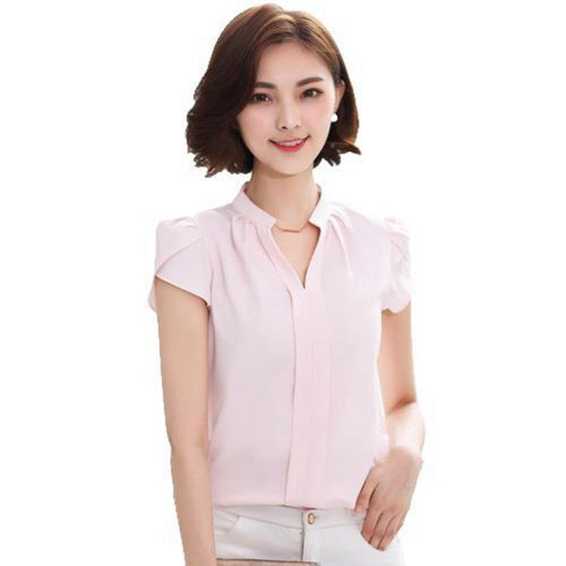 T-shirt OL Professional Women's Shirt Chiffon Shirt