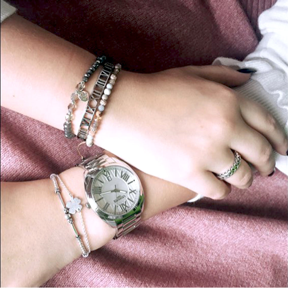 Roman numerals rose gold bracelet Atlas tifan