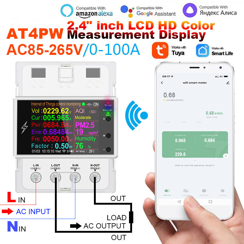 Smart Meter Voltage Power Electricity Power Monitor